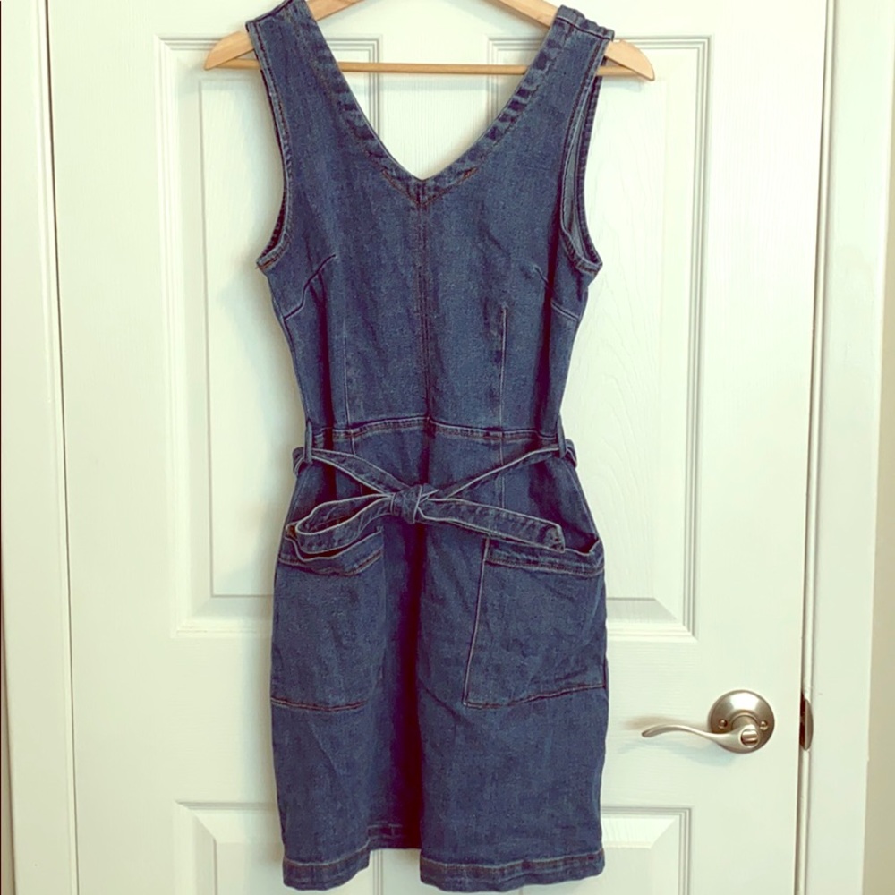 Target Universal Thread V-neck Denim Belted Dress
